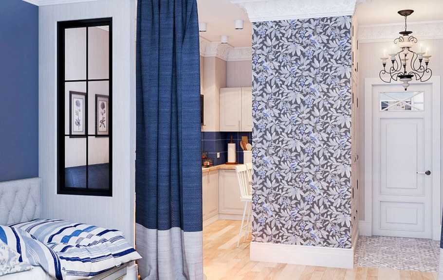 Интерьер однокомнатной кв