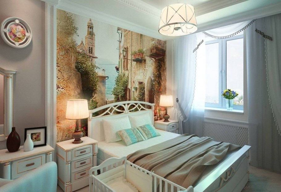 Фотообои для спальной комнаты