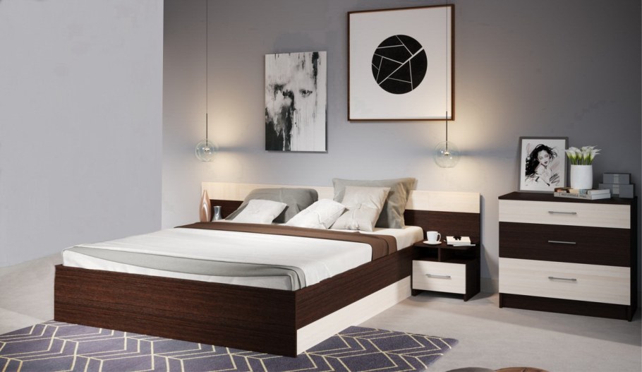 Алена шкаф 3х дв Империал сонома-белый