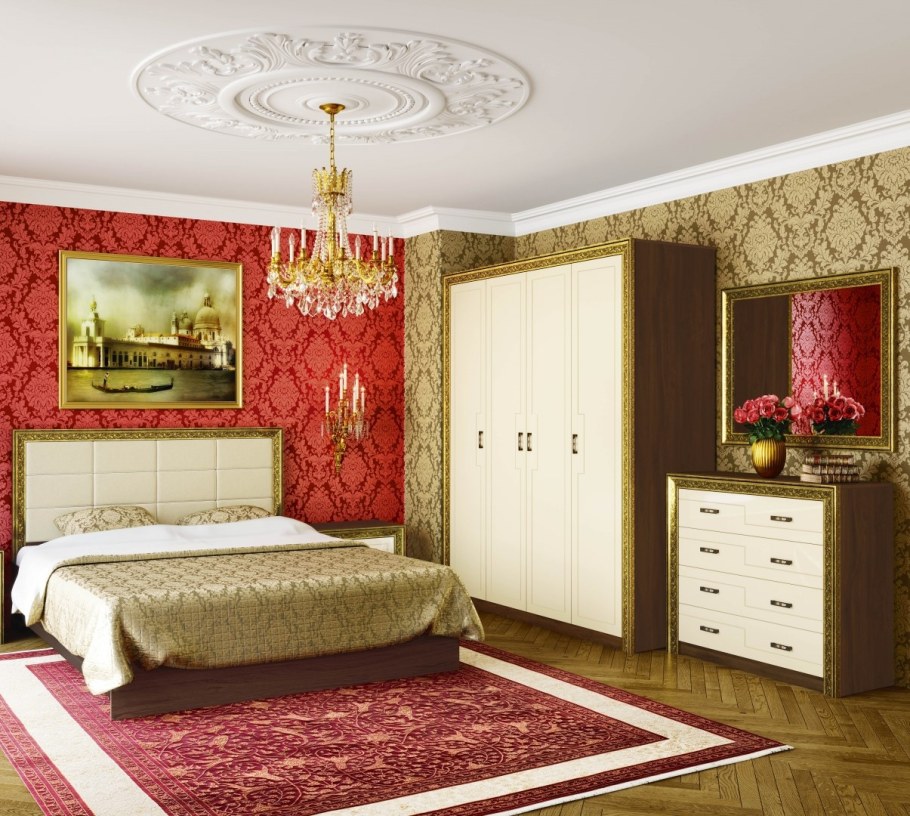 Спальный гарнитур Эвита слоновая кость