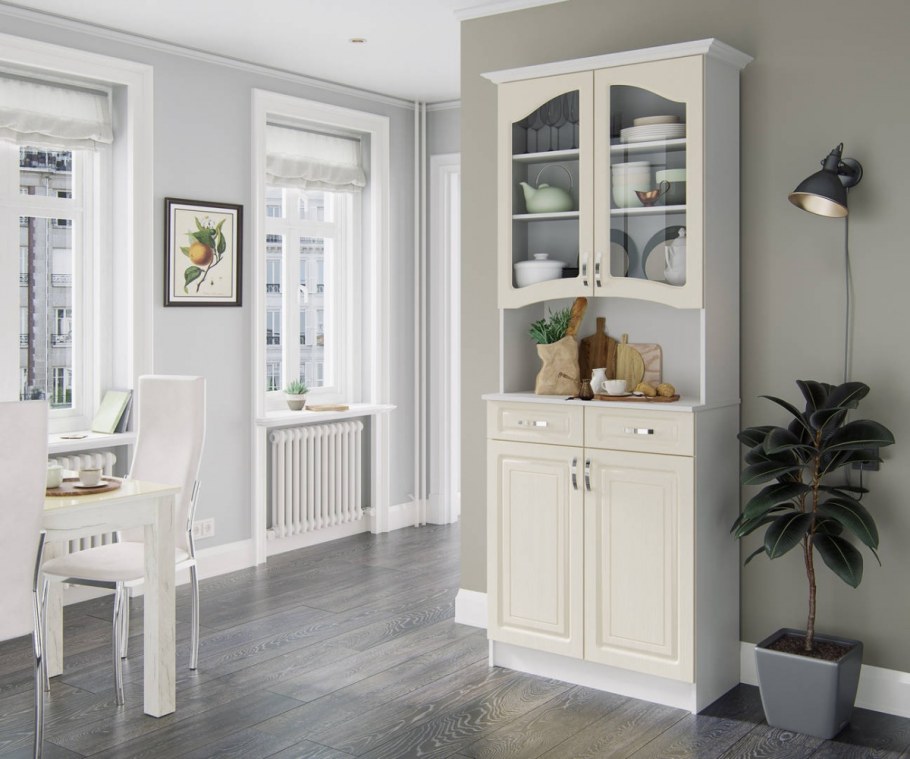 Буфет Manhattan серо-синего цвета