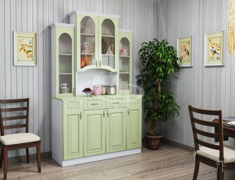 Буфет Прованс-014 клен бирюза