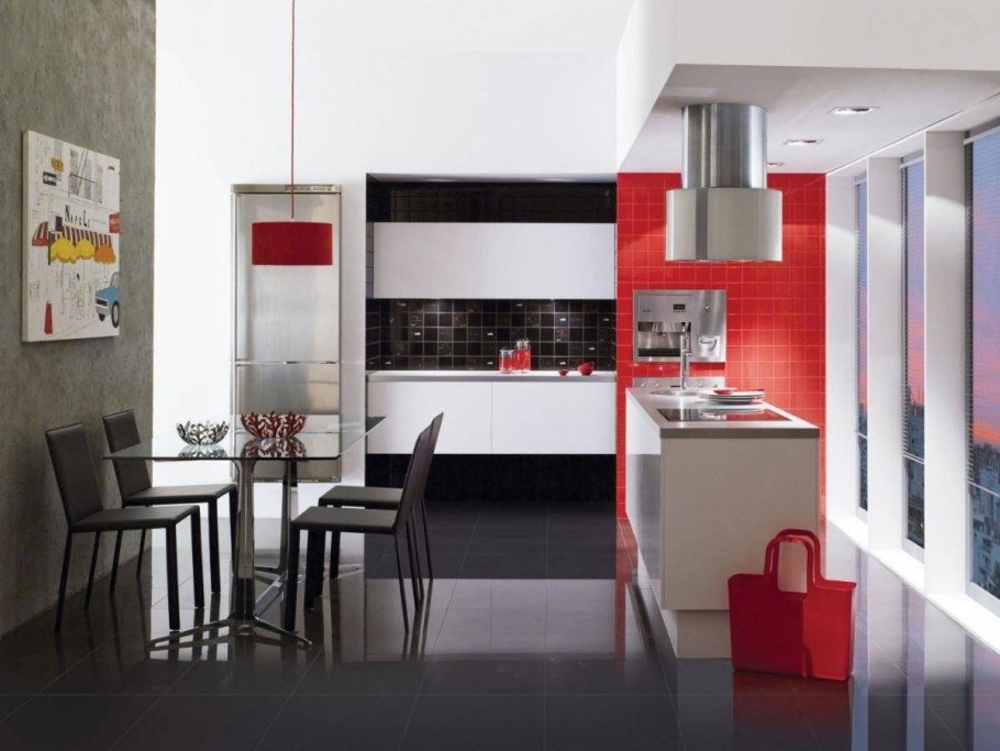 Кухня в Красном стиле