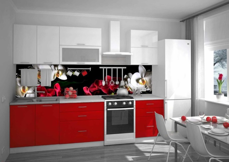 Красные кухни