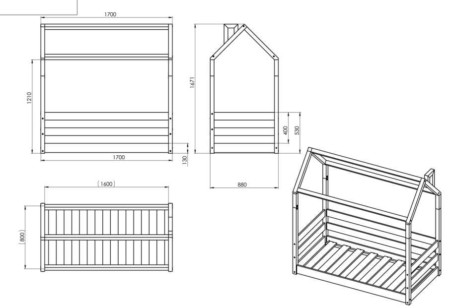 Детская двухъярусная кровать ок-1 BMS