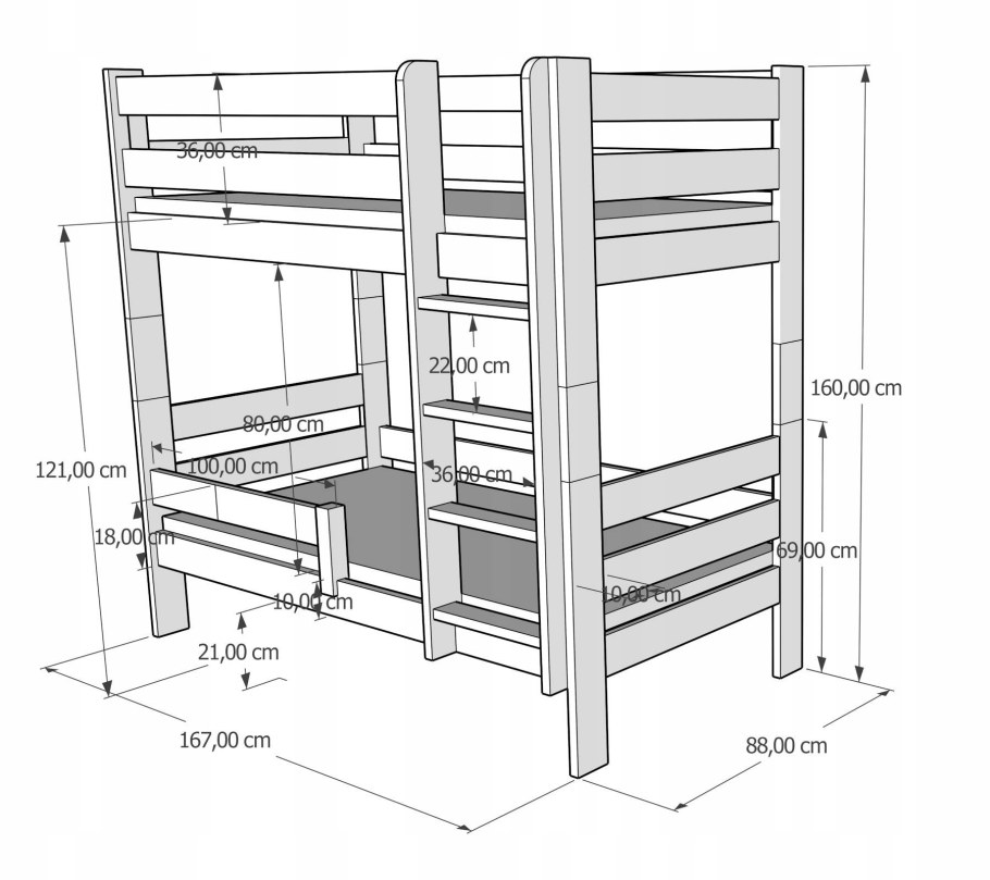 Кровать домик чертеж 160 80