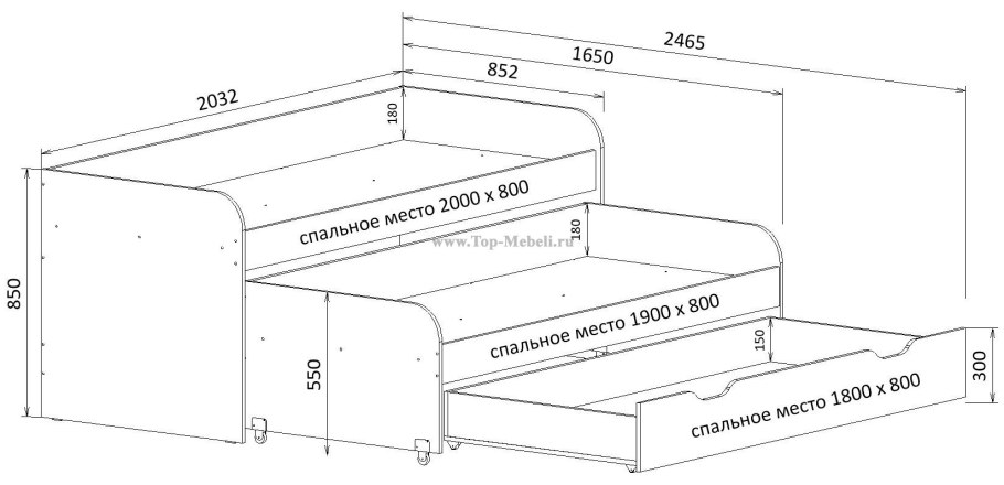Двухъярусная кровать - проект dk101
