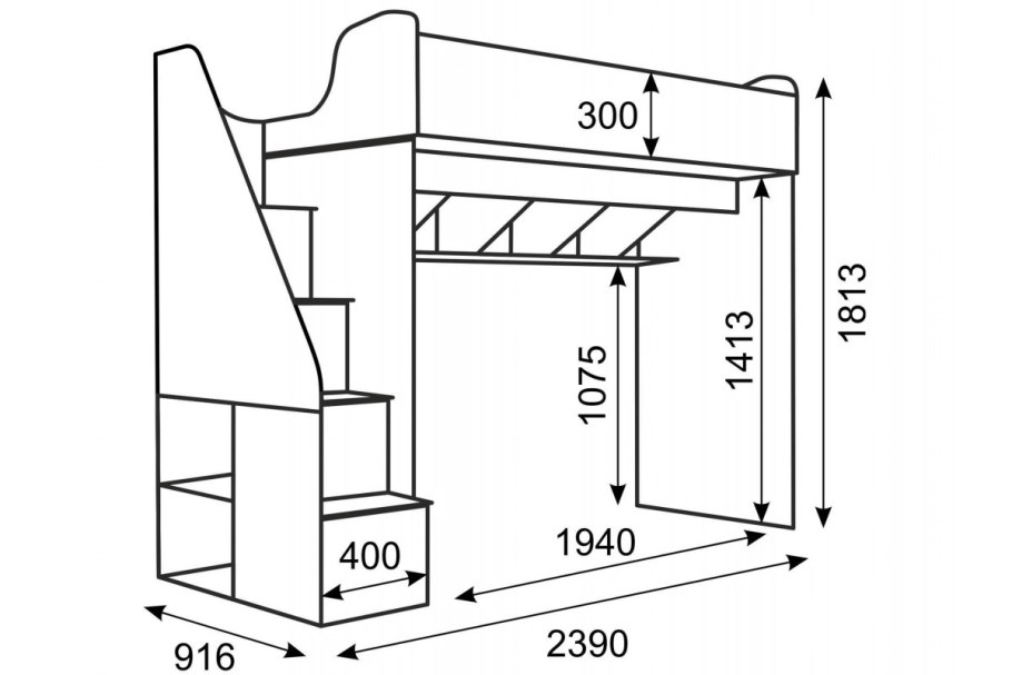 Кровать двухъярусная Росток двухъярусная кд-2.4