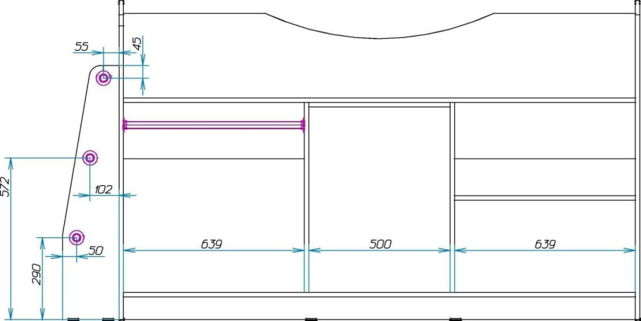 Malm МАЛЬМ каркас кровати+2 кроватных ящика, белый/лонсет90x200 см