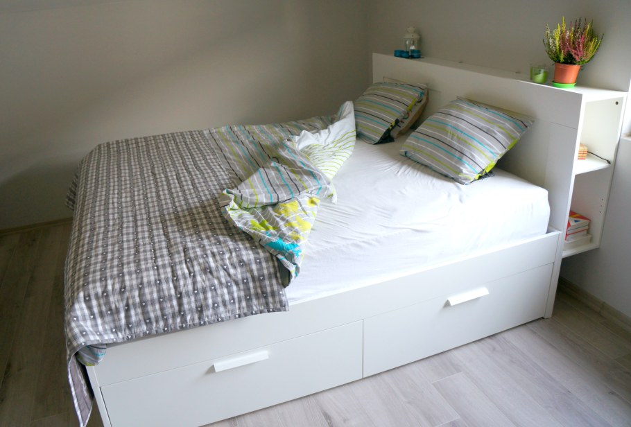 Кровать ikea черная brimnes