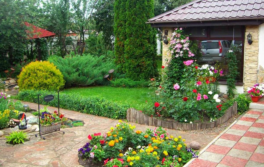 Огород в деревенском стиле