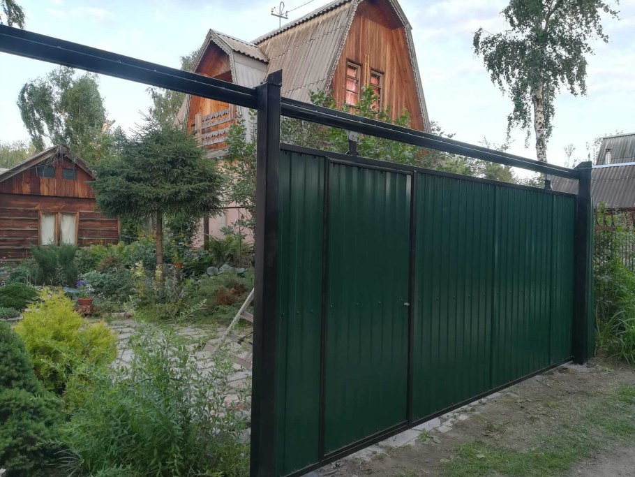 Откатные подвесные ворота Андрей т