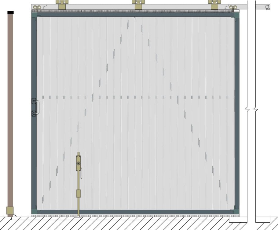 Откатные подвесные ворота Механол