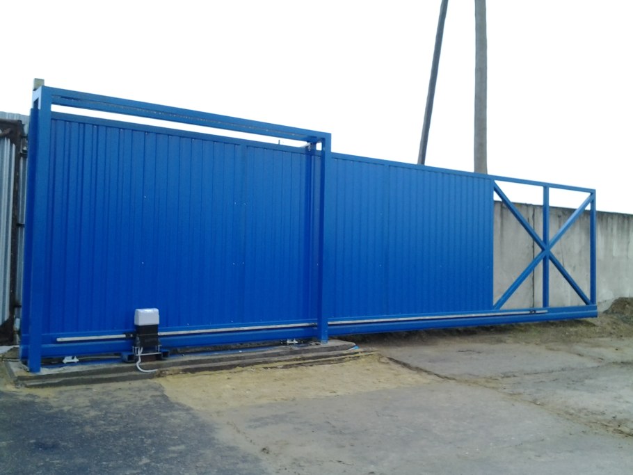 Ворота 4000*3700 гаражные раздвижные промышленные