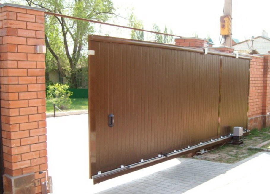 Откатные подвесные ворота Механол