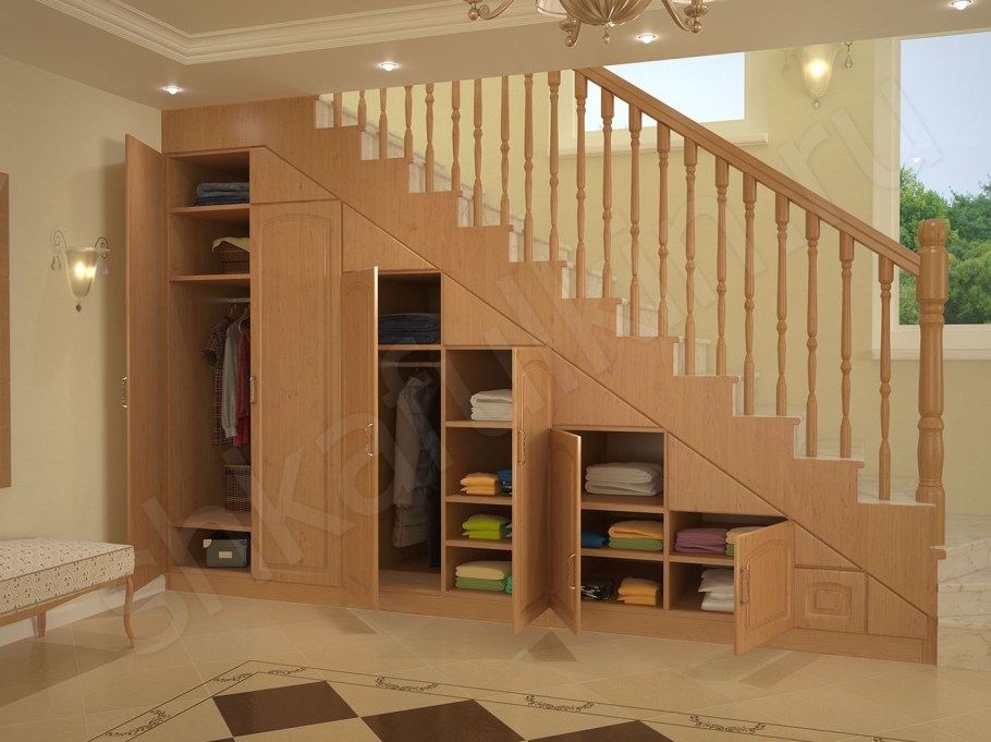 Лестница шкаф на второй этаж