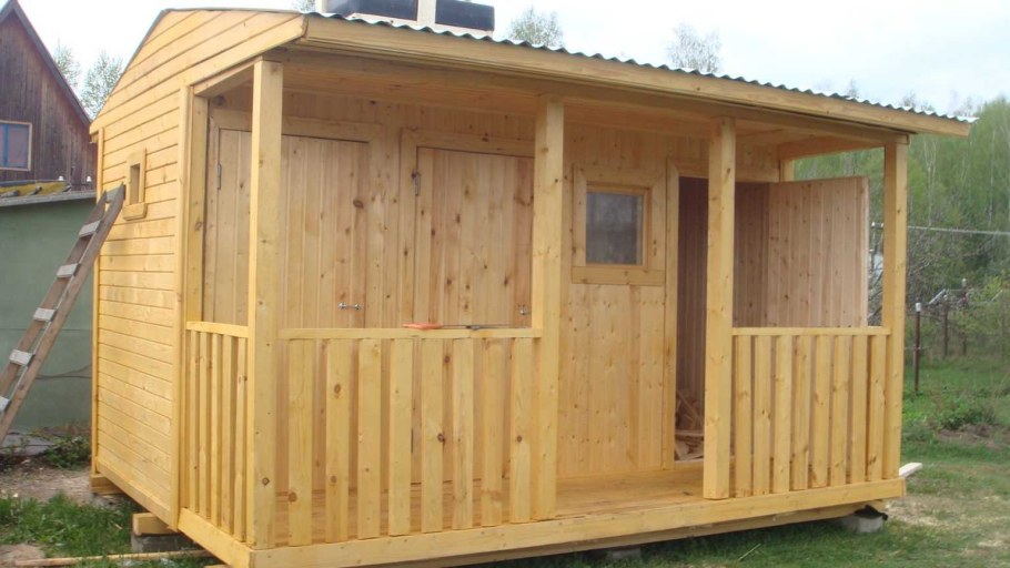 Туалет с душем для дачи