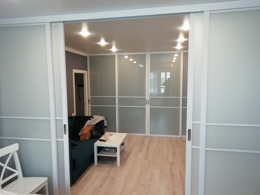 Раздвижные двери для зонирования комнаты