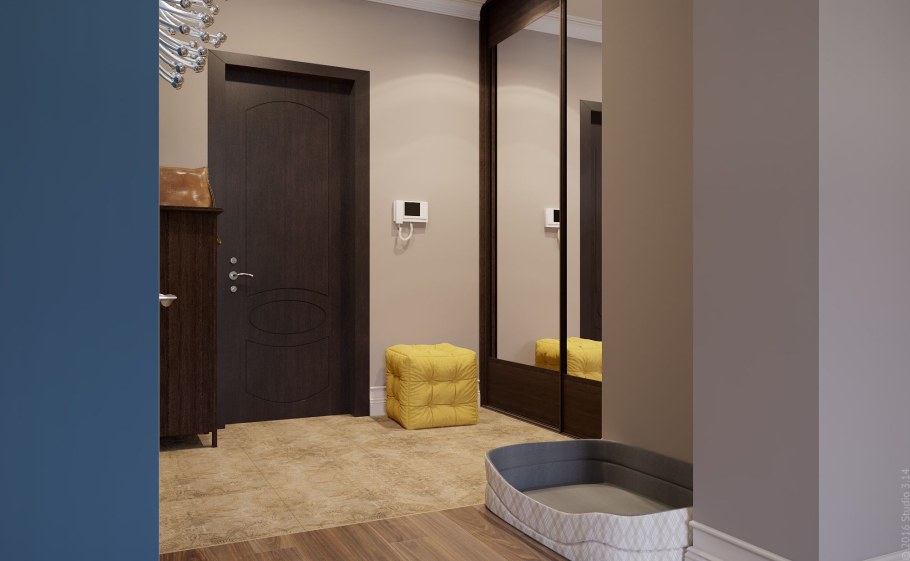 Цвет стен в прихожей если двери коричневые