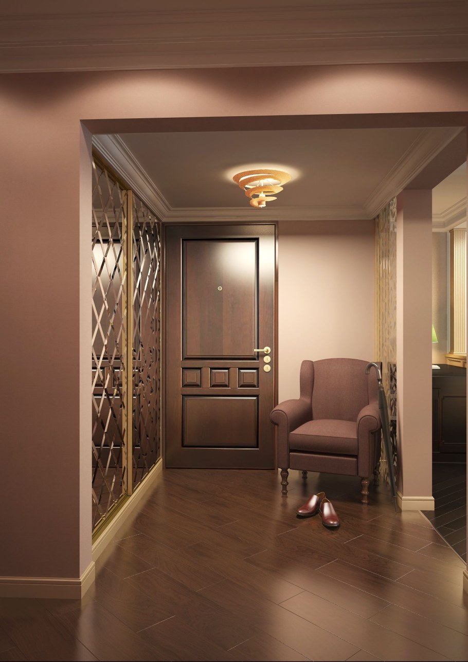 Темные двери в интерьере