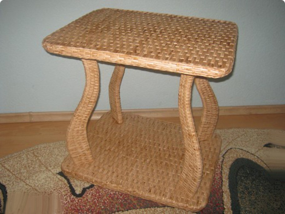Плетеная мебель из газетных трубочек