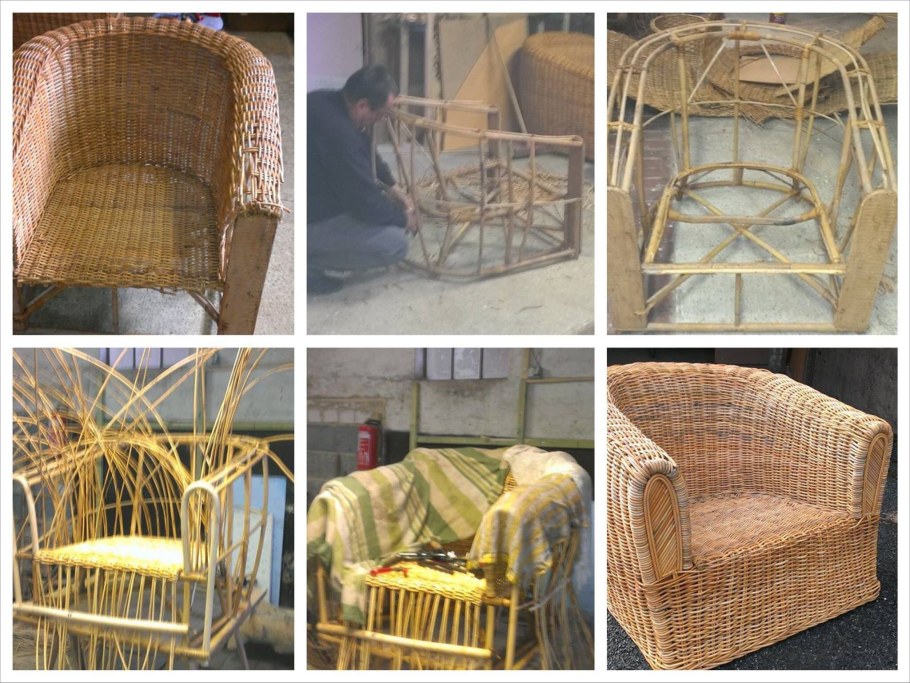 Журнальный столик из бумажной лозы