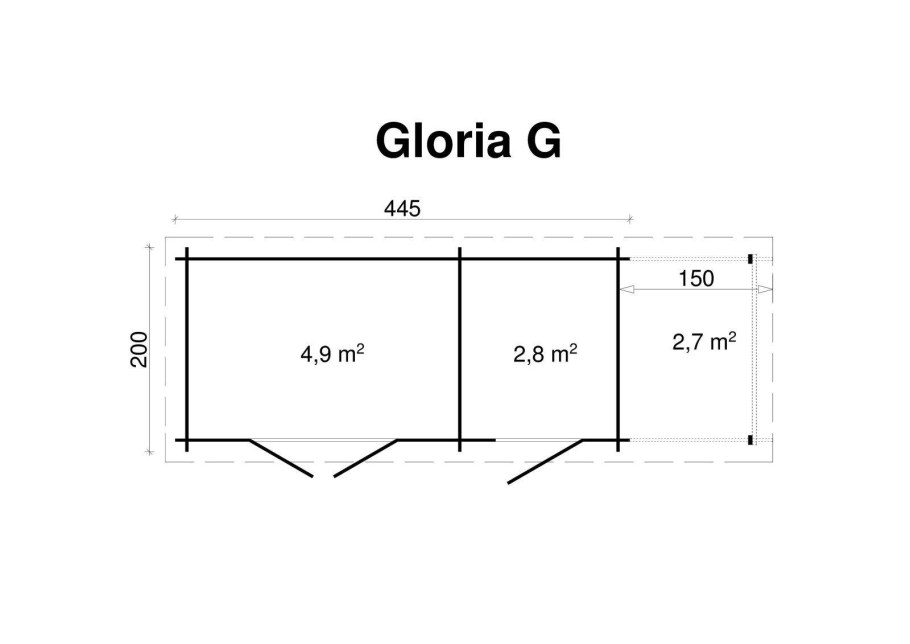 Чертёж сарая 3х3 односкатная