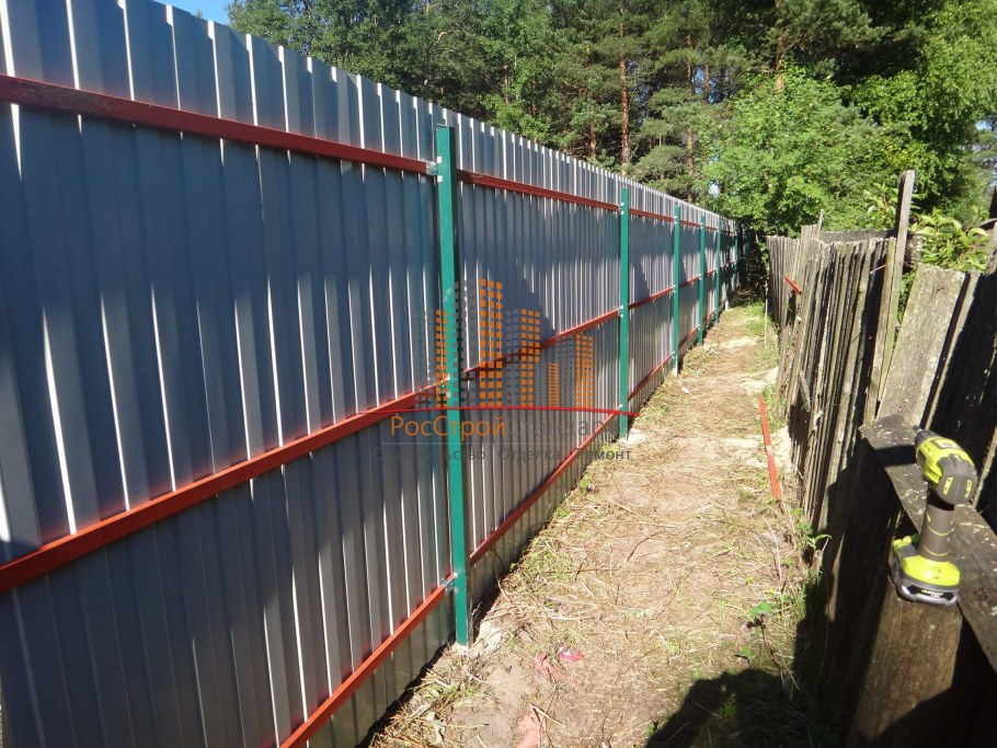Профлист монтаж заборы