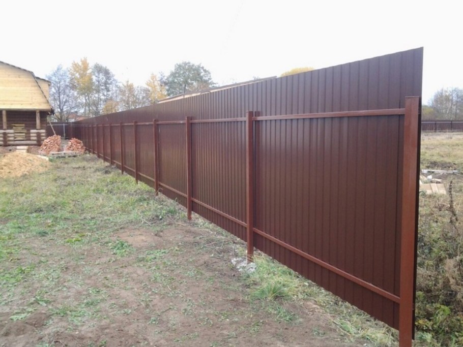 Забор из профнастила с20