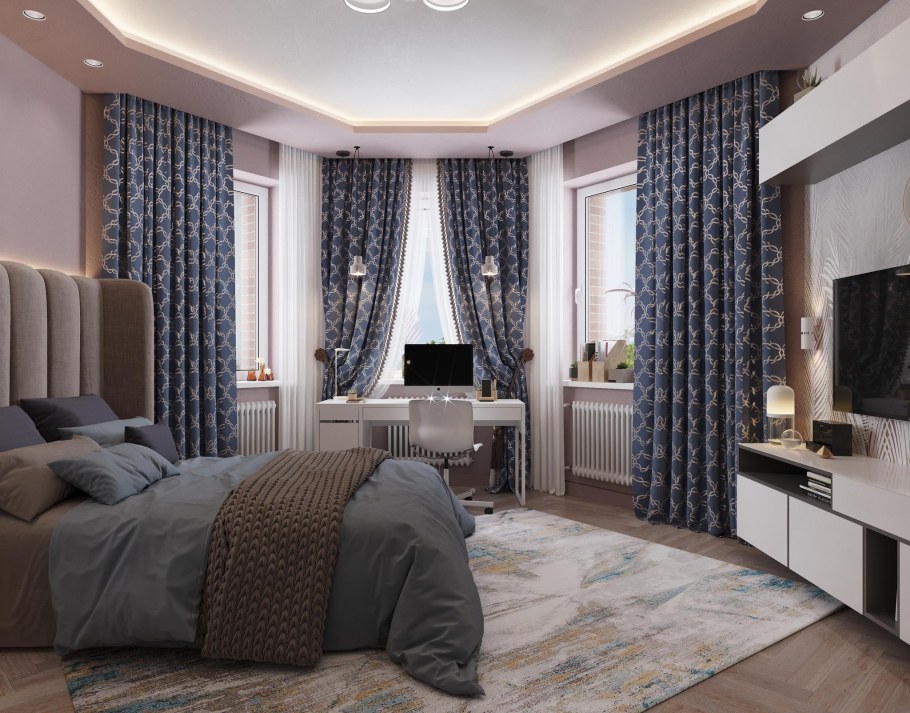 Детская с двумя окнами