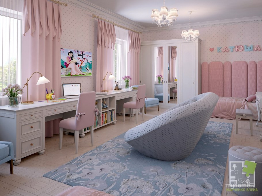Детская комната с эркером
