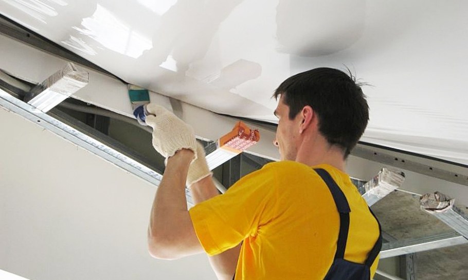 Монтаж натяжного потолка