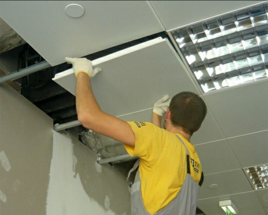 Схема устройства натяжного потолка