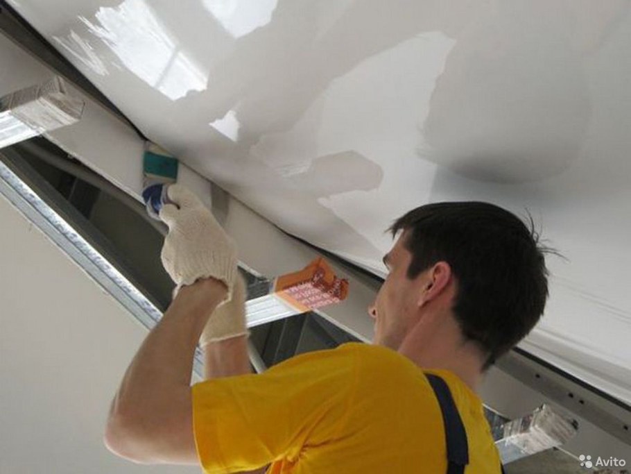 Монтаж гипсокартонного потолка