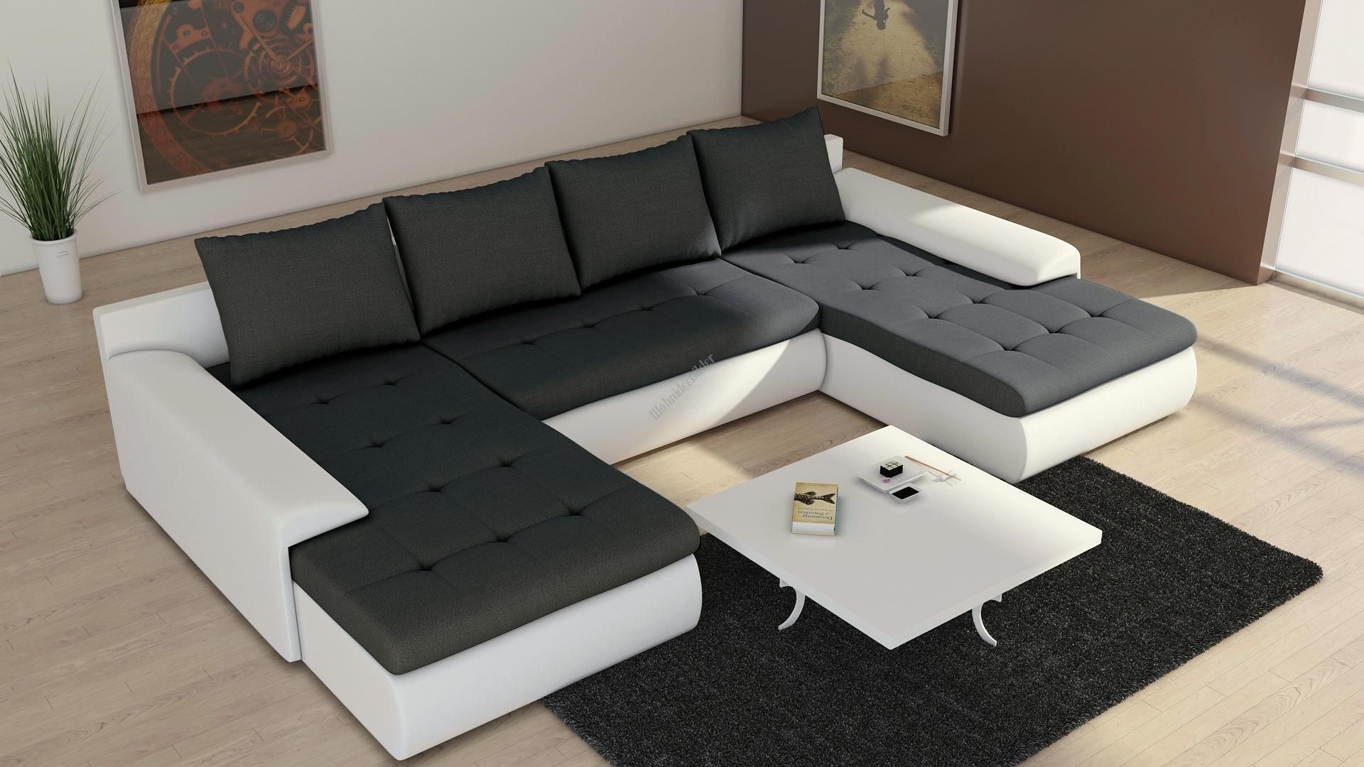 угловой диван белый со спальным местом