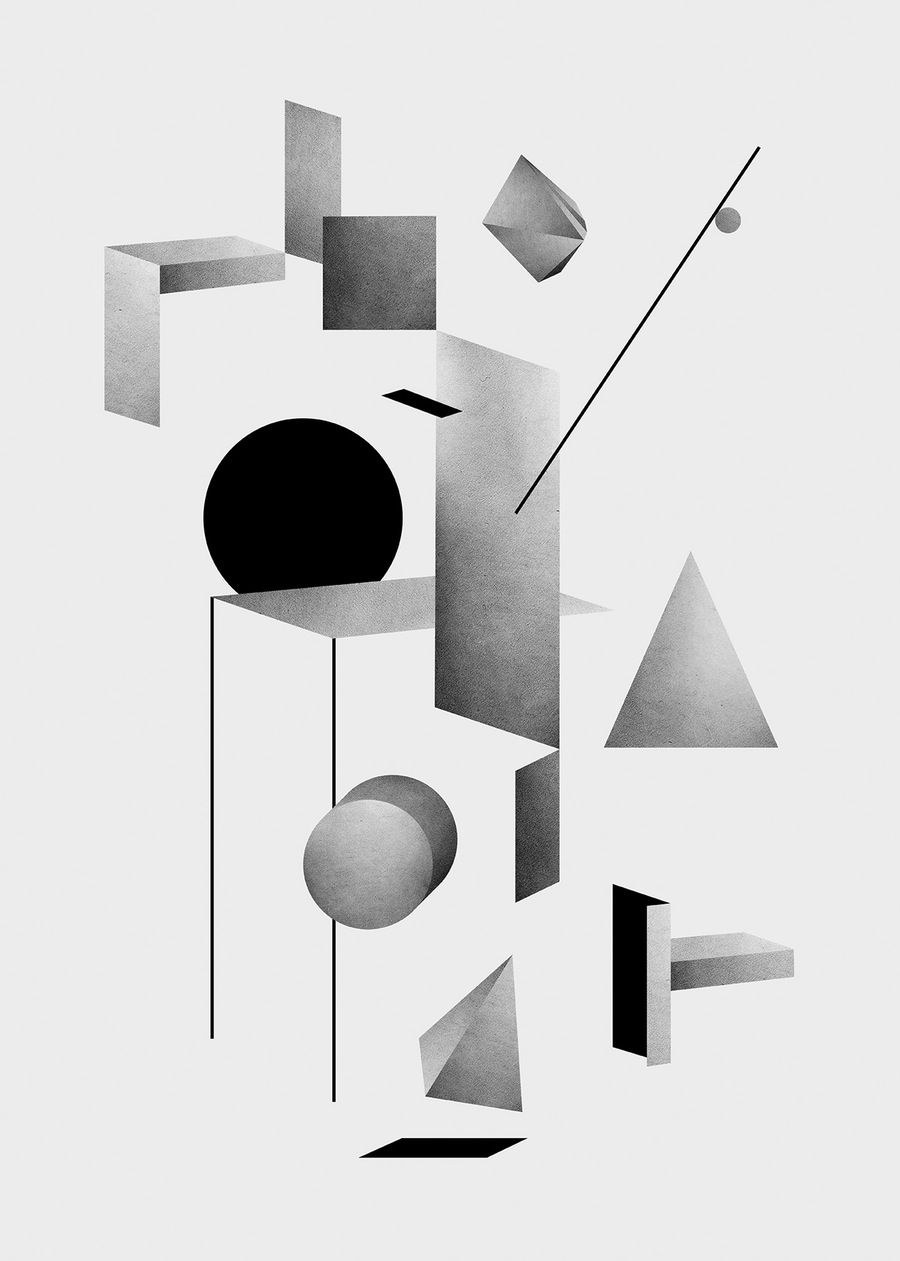 Композиция из геометрических фигу