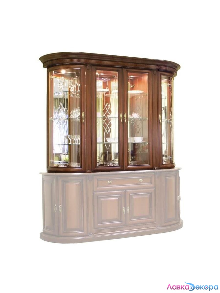 Шкаф для посуды Милан 4 витрина угловая Милан 6