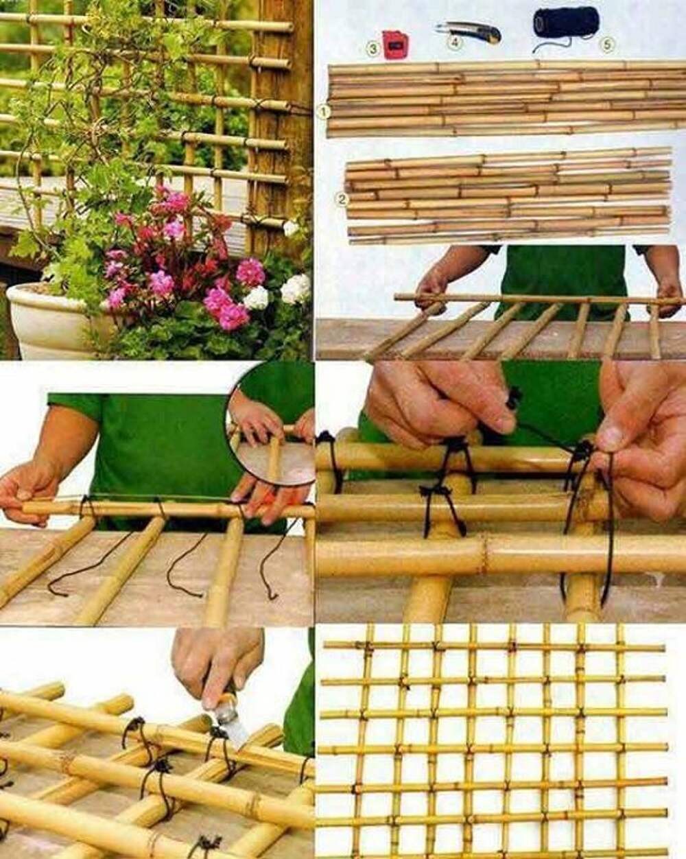 Декор для сада из бамбука
