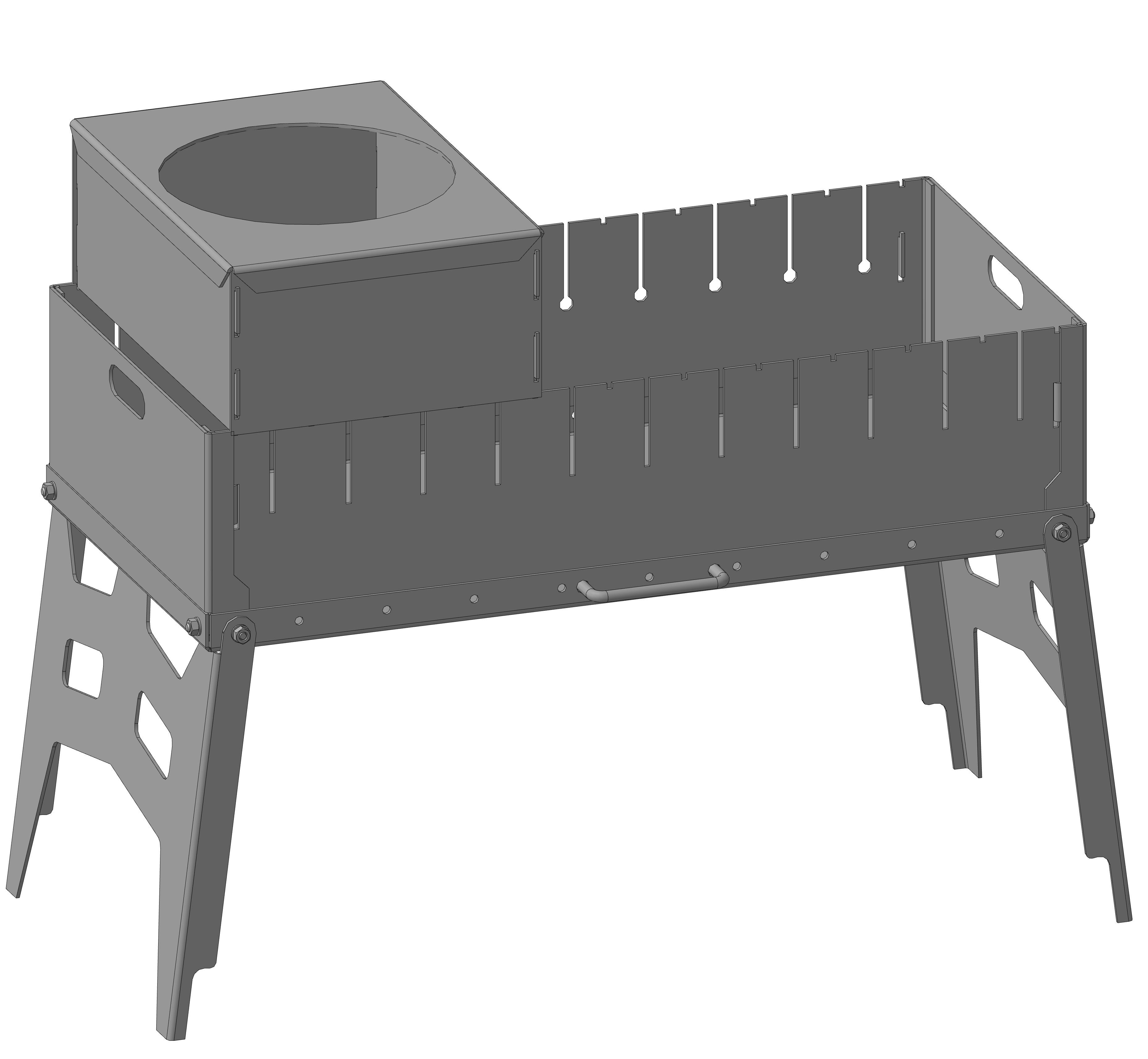 Мангал с казаном из металла чертежи
