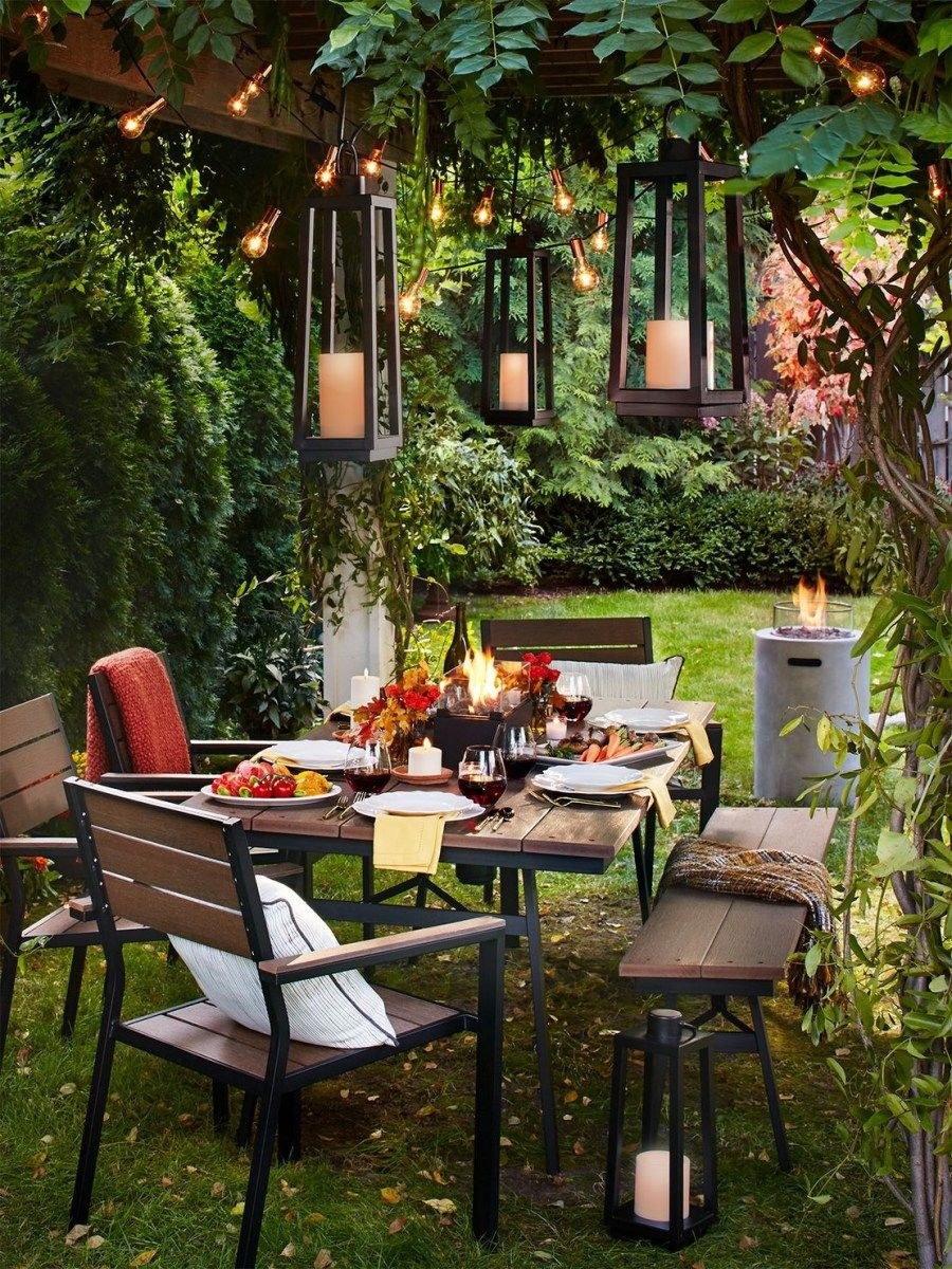 Зона патио с мангалом