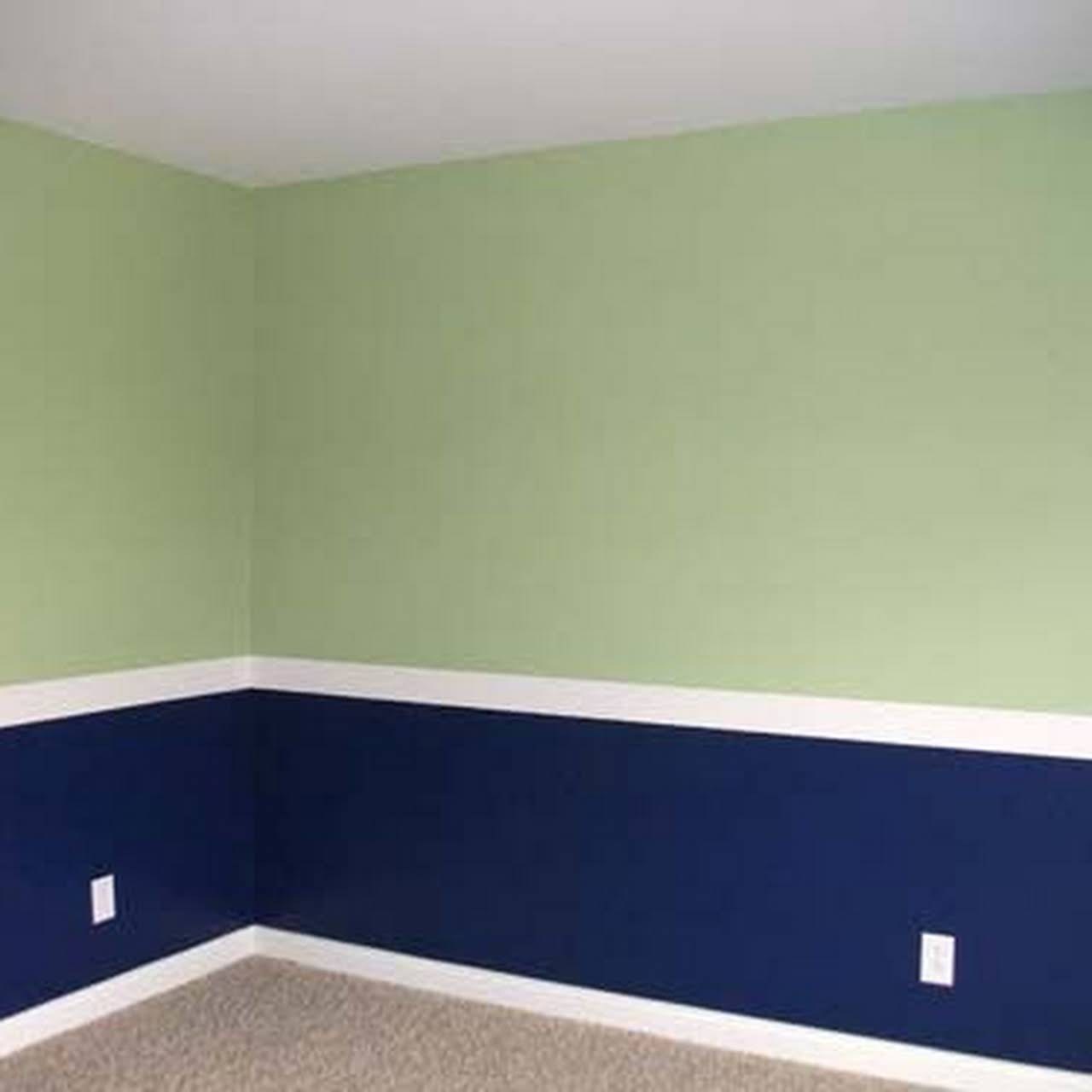 Покраска стен офиса в два цвета