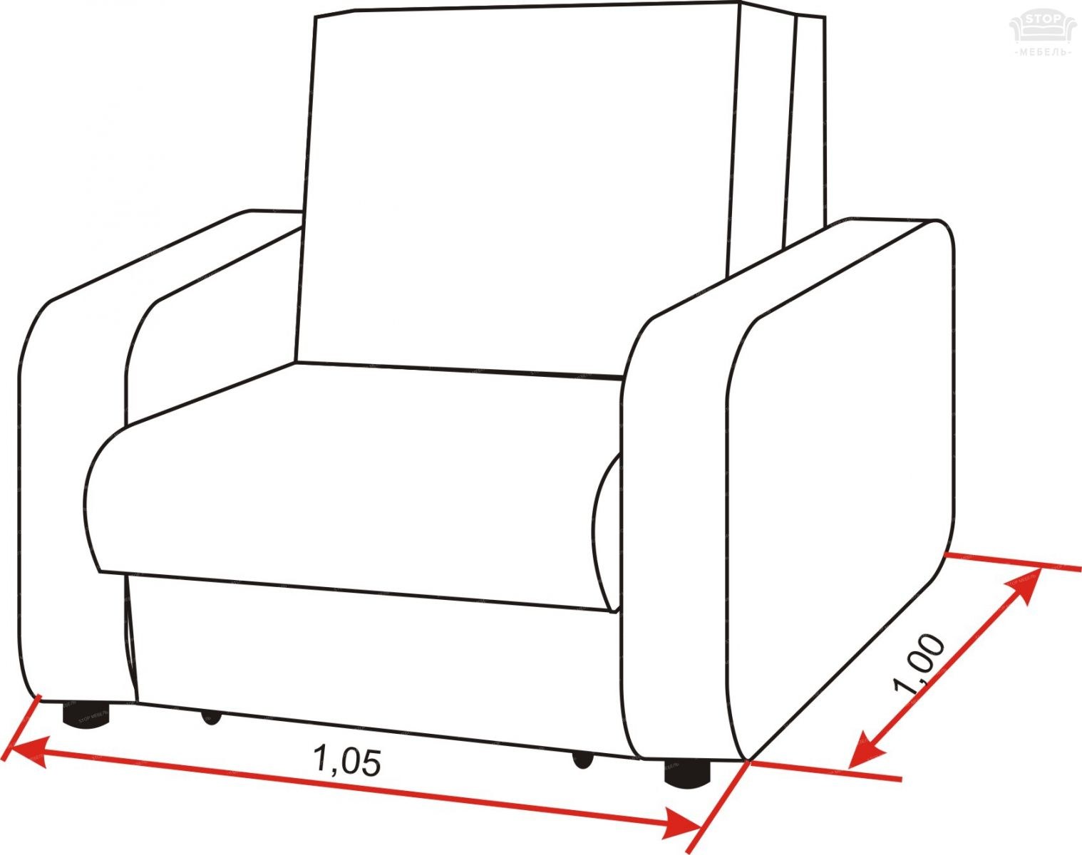 Кресло Размеры