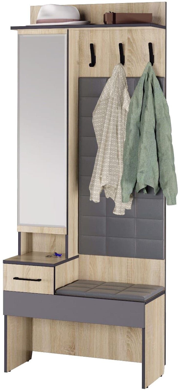 Прихожая Элоиза п-1 дуб сонома/графит