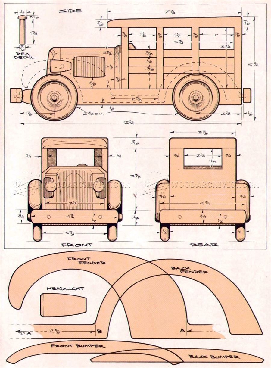 Автомобиль из фанеры чертежи