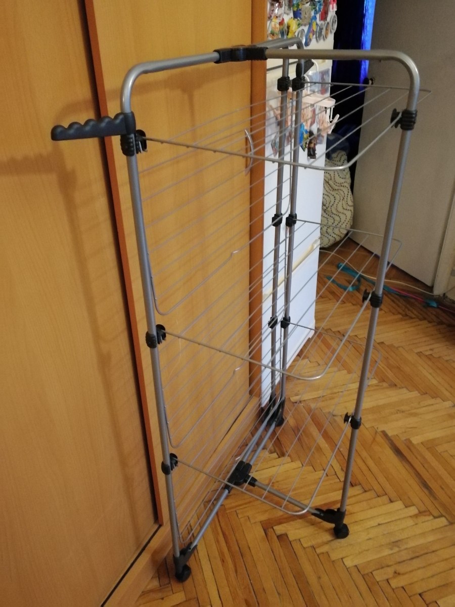 Напольная передвижная стойка для одежды Single-Pole Telescopic clothes Rack