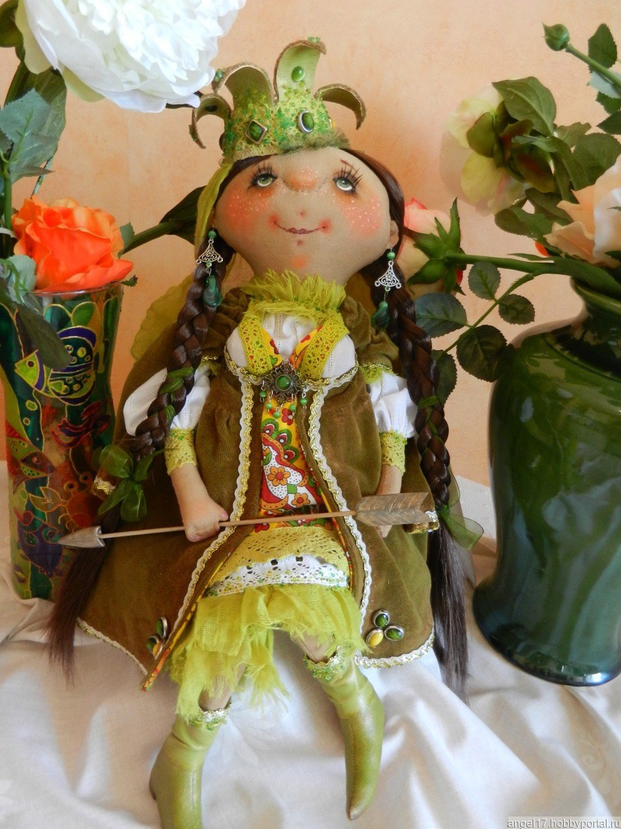 Авторская кукла лягушка