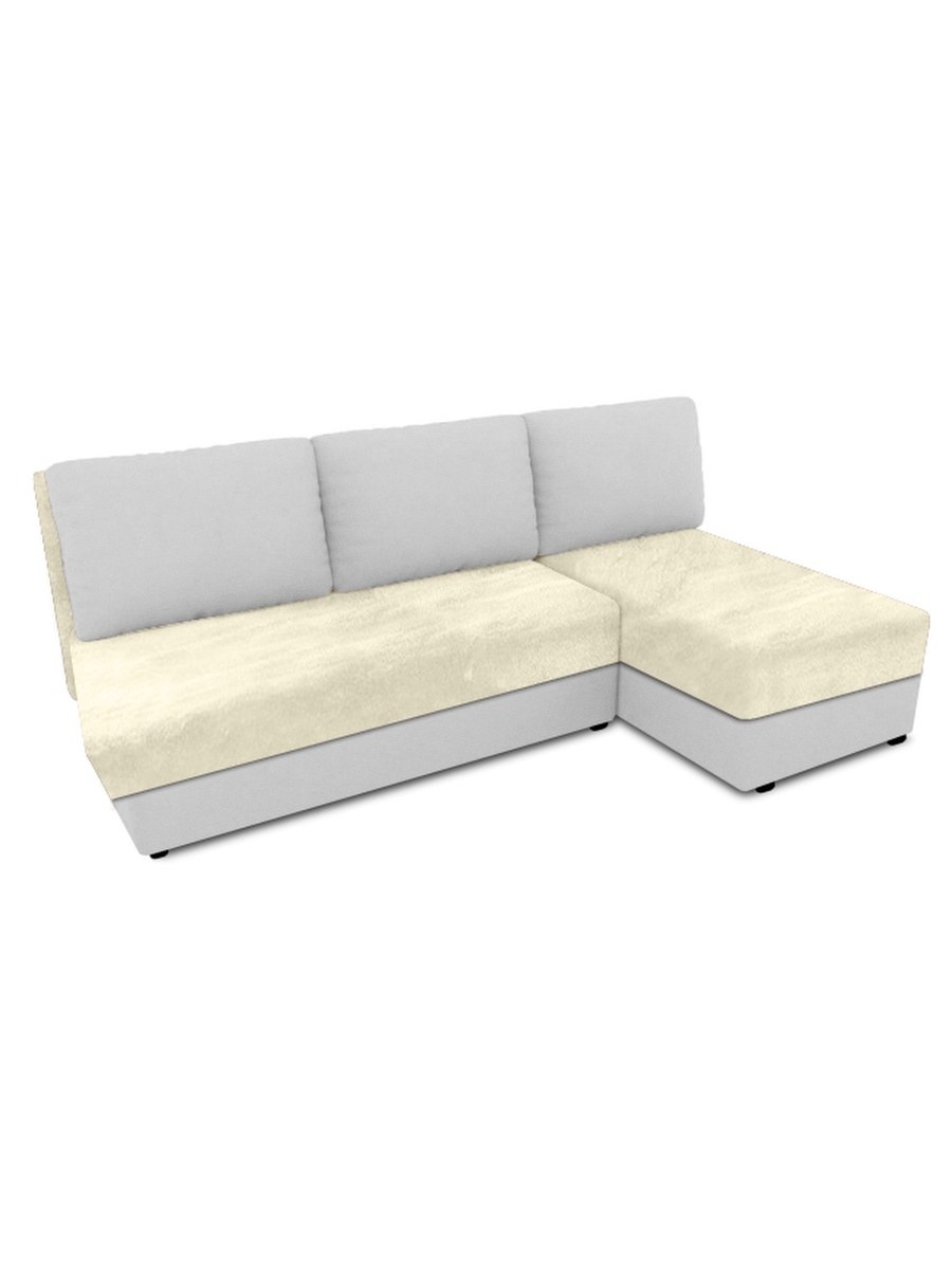 Чехол на диван без подлокотников на резинке цвет капучино фото