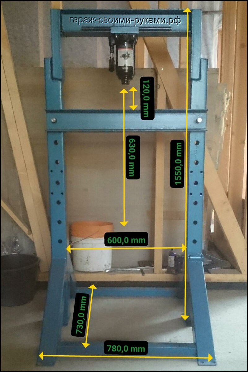 Пресс для запрессовки сайлентблоков с чертежом