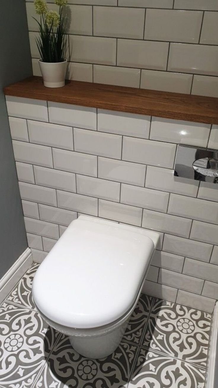 Отделка туалета кирпичиками