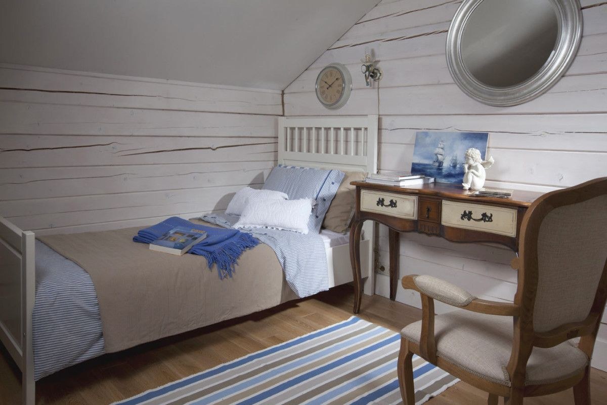 Комната в морском стиле из бруса